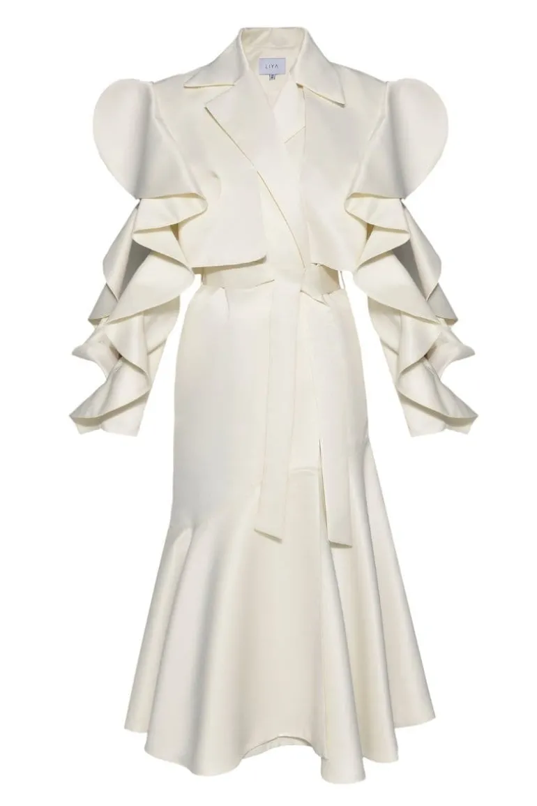 Coats<CULT MIA TRENCH COAT Ivory