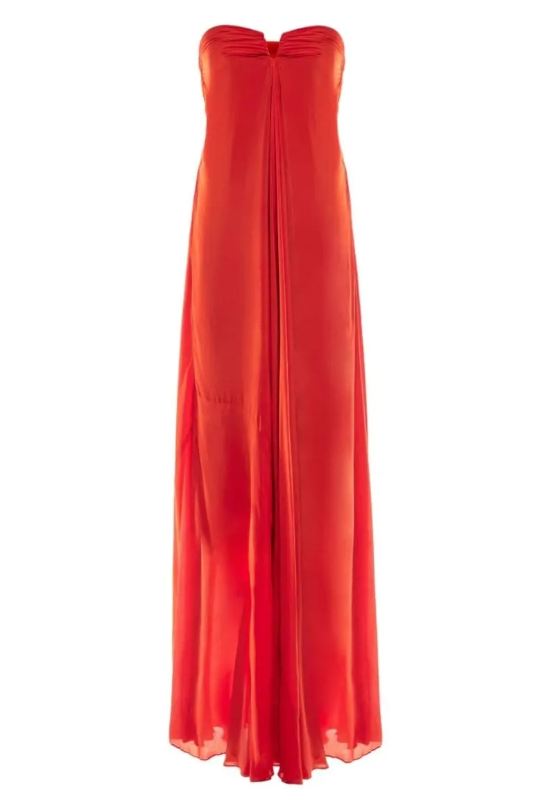 Dresses<CULT MIA IVY TUBE MAXI DRESS Coral