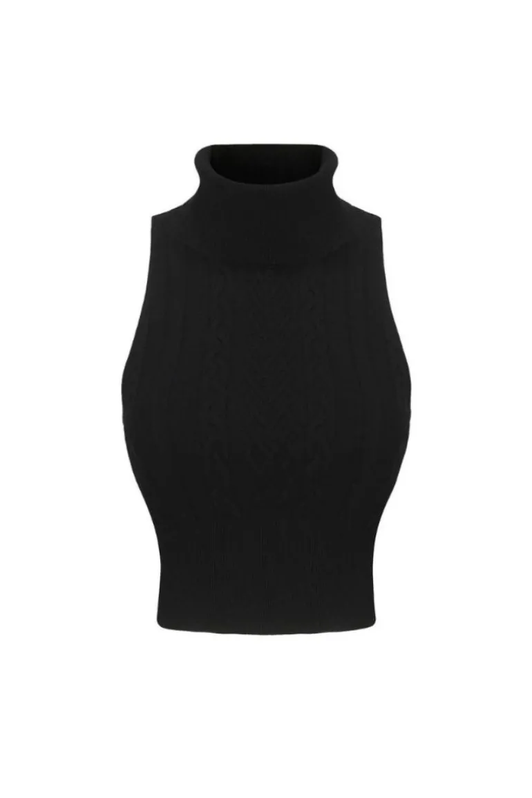 Tops<CULT MIA JANELLE KNIT TOP Black