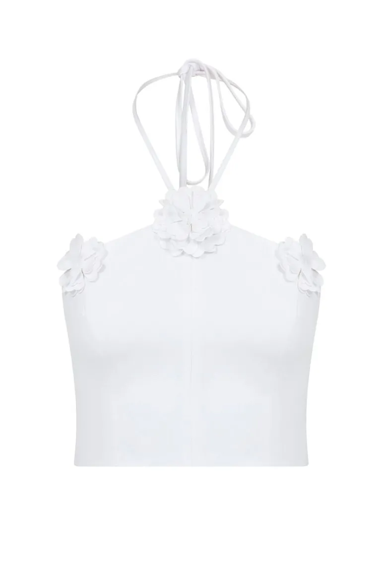 Tops<CULT MIA JASMINE FLORAL TOP White