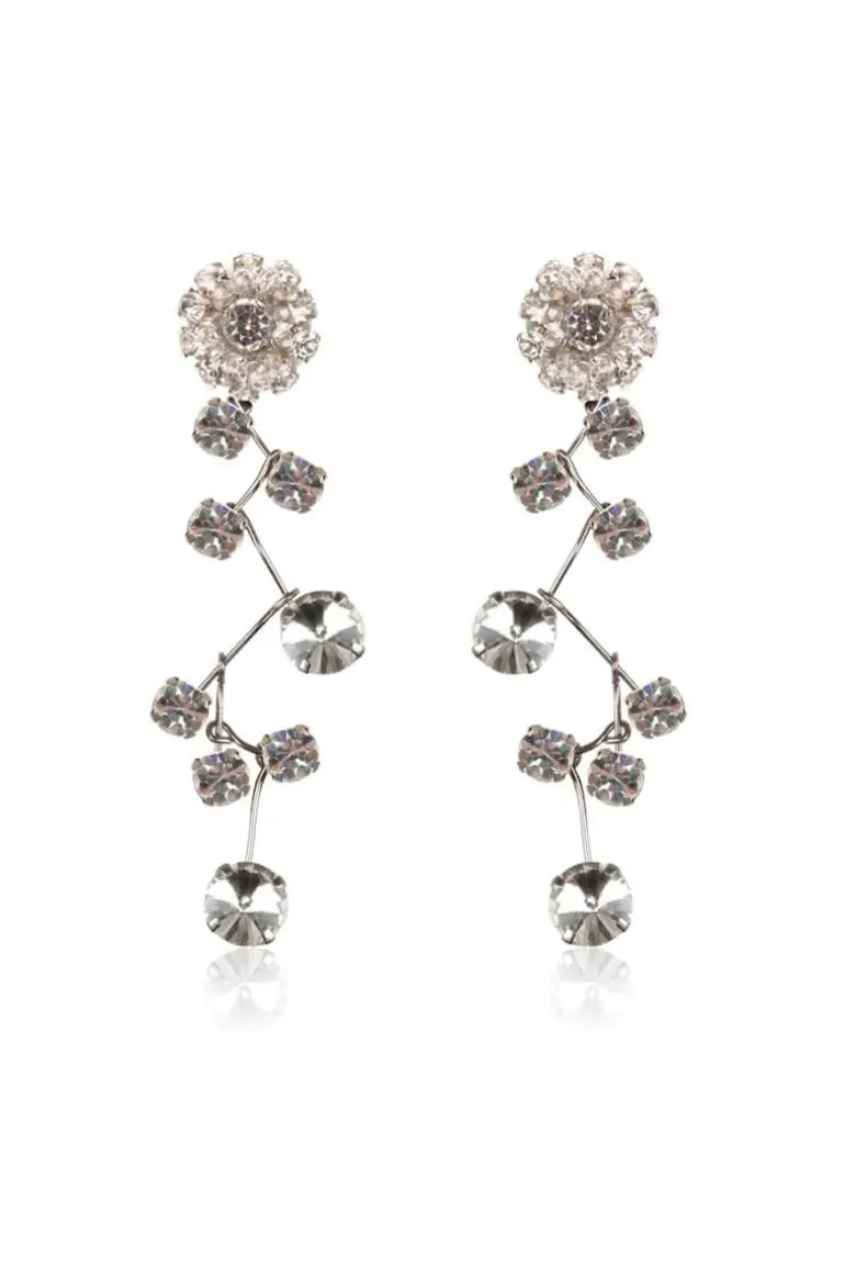 Earrings<CULT MIA JOELLE WHITE EARRINGS White, Silver