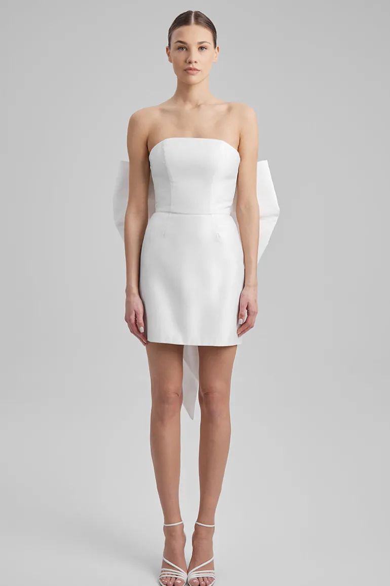 Dresses | Mini Dresses<CULT MIA JOY WHITE MINI DRESS WITH BIG BOW Star White