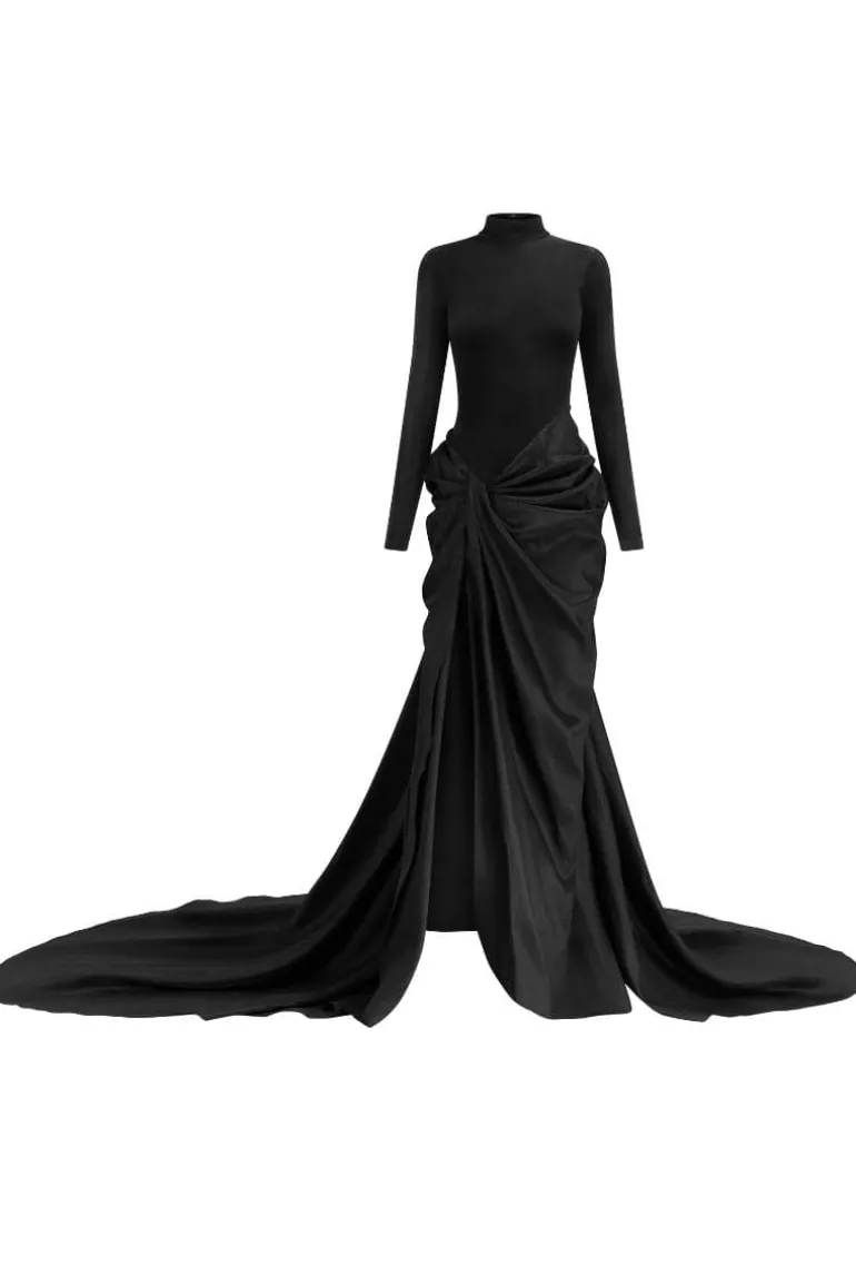 Dresses | Gowns<CULT MIA KELSEY TURTLENECK MAXI DRESS Black