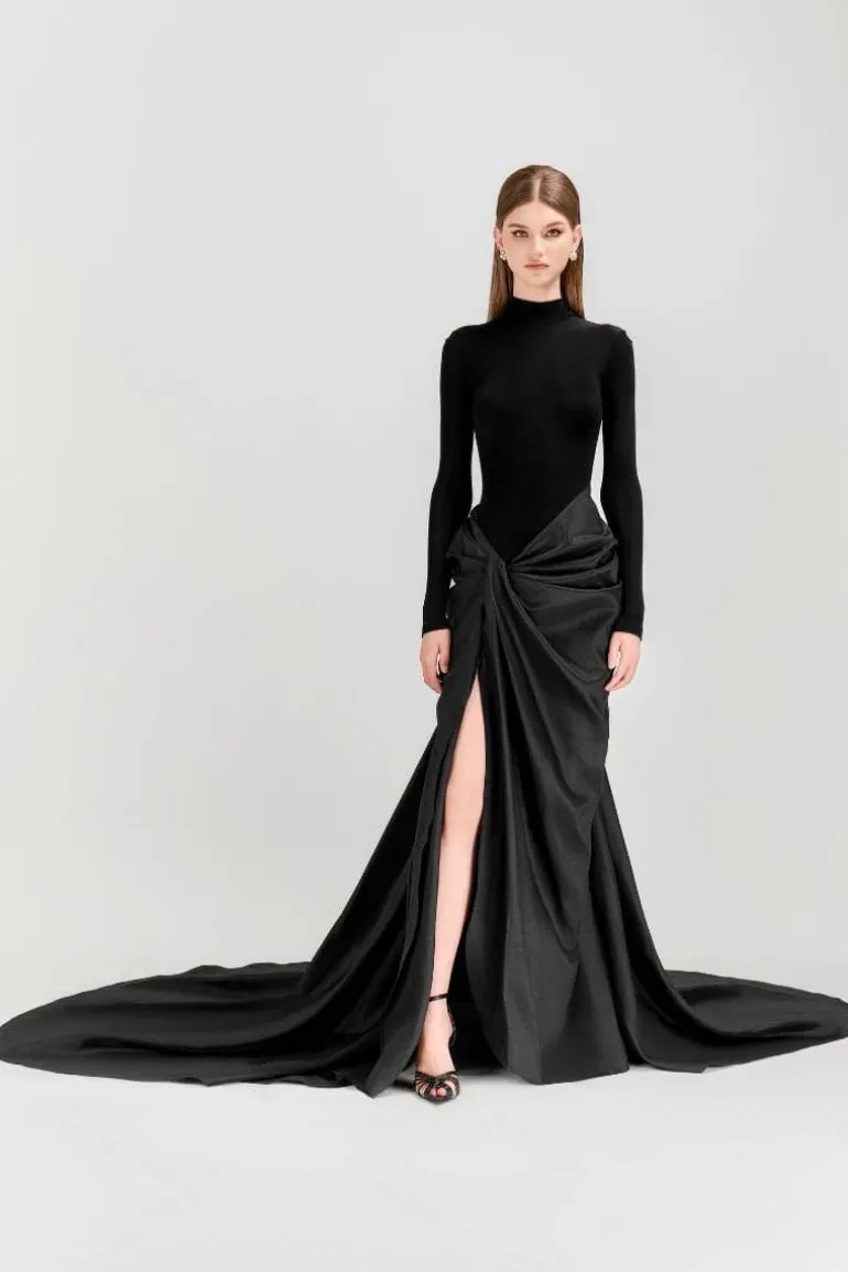Dresses | Gowns<CULT MIA KELSEY TURTLENECK MAXI DRESS Black
