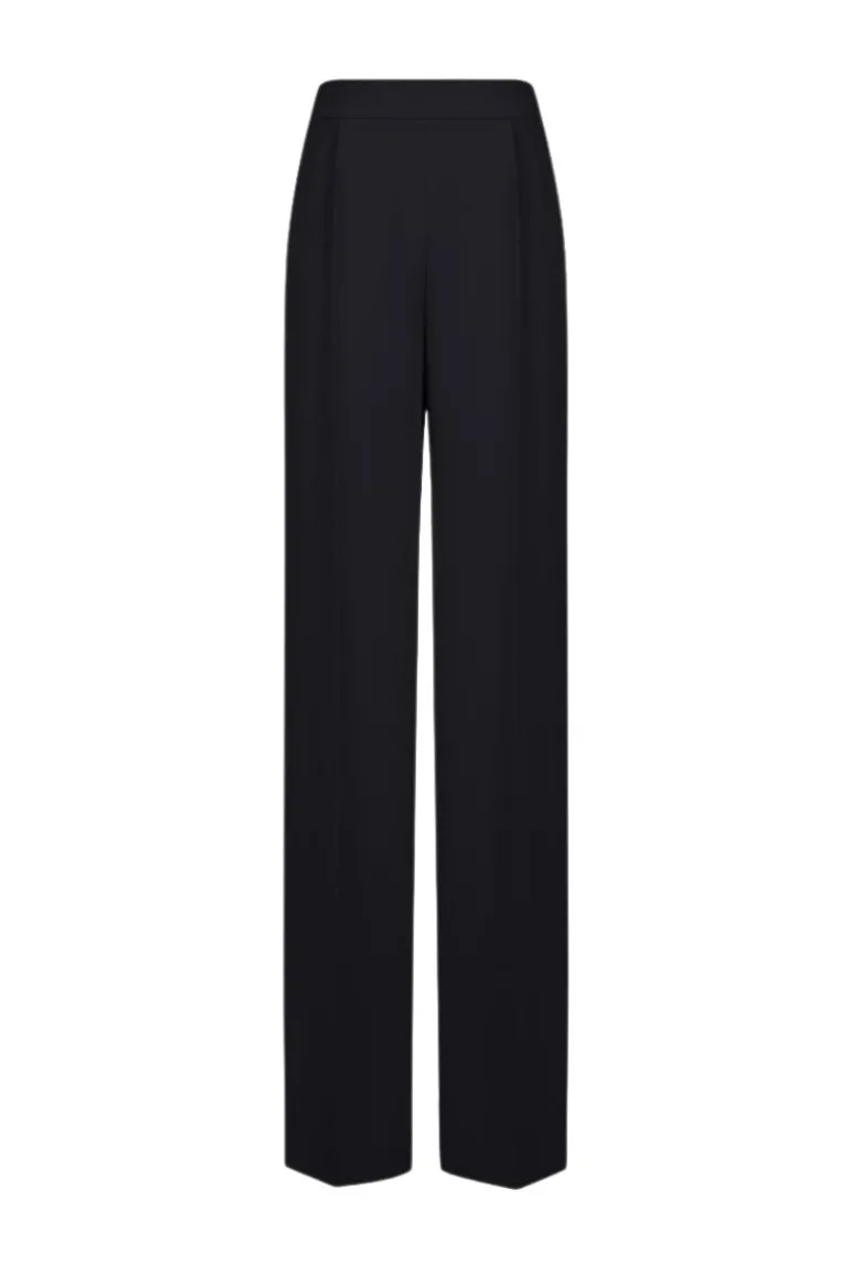 Pants<CULT MIA KENYA STRAIGHT WIDE LEG PANTS Black
