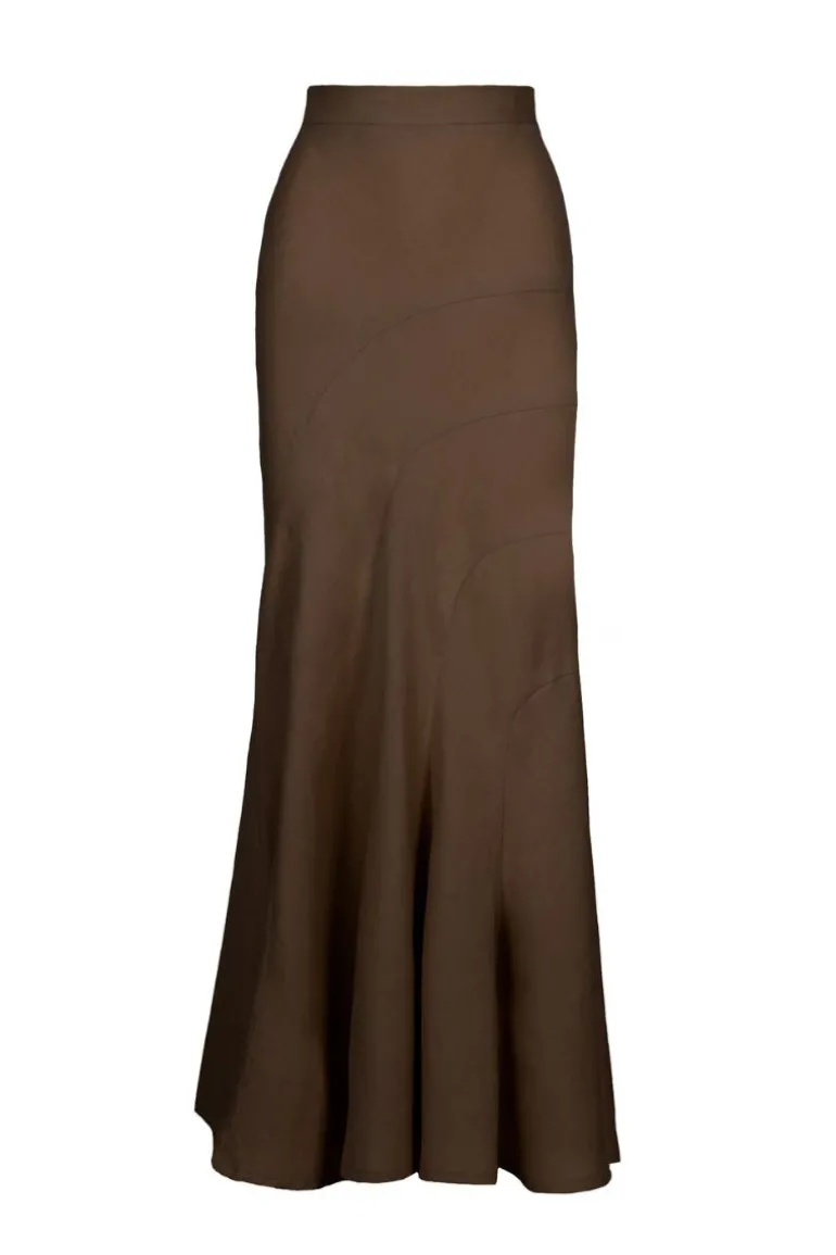 Skirts<CULT MIA KEZIA FLARED SKIRT Brown
