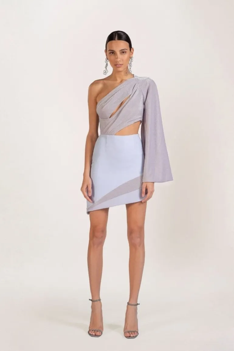 Tops<CULT MIA KHLOE DRAPED BLOUSE Lilac