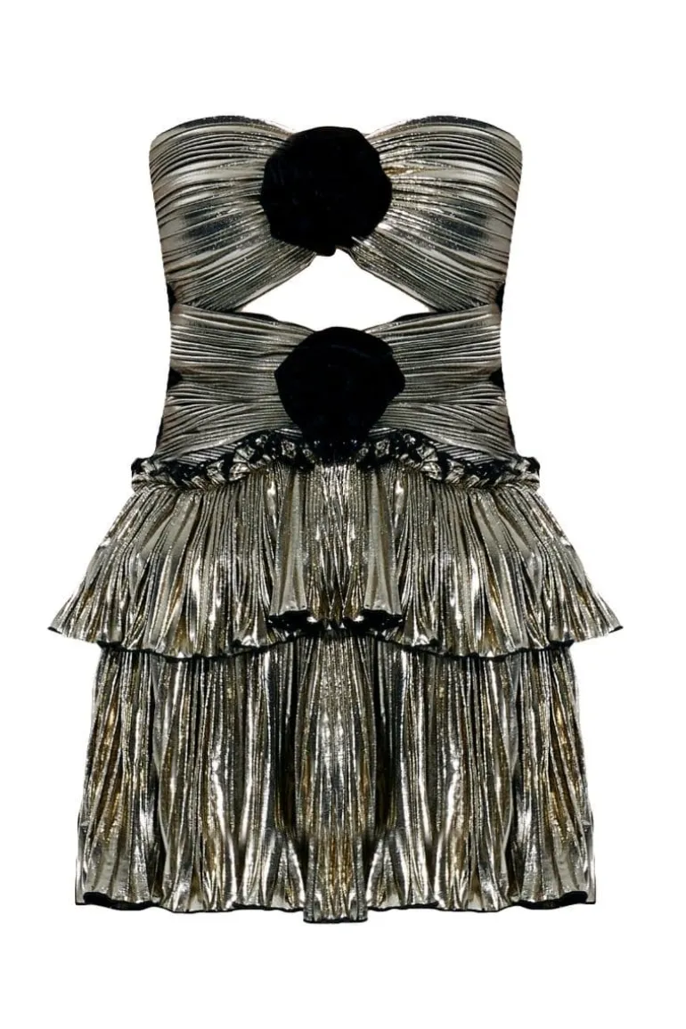 Dresses | Mini Dresses<CULT MIA KILLARNEY CUT-OUT MINI DRESS Gold/Black