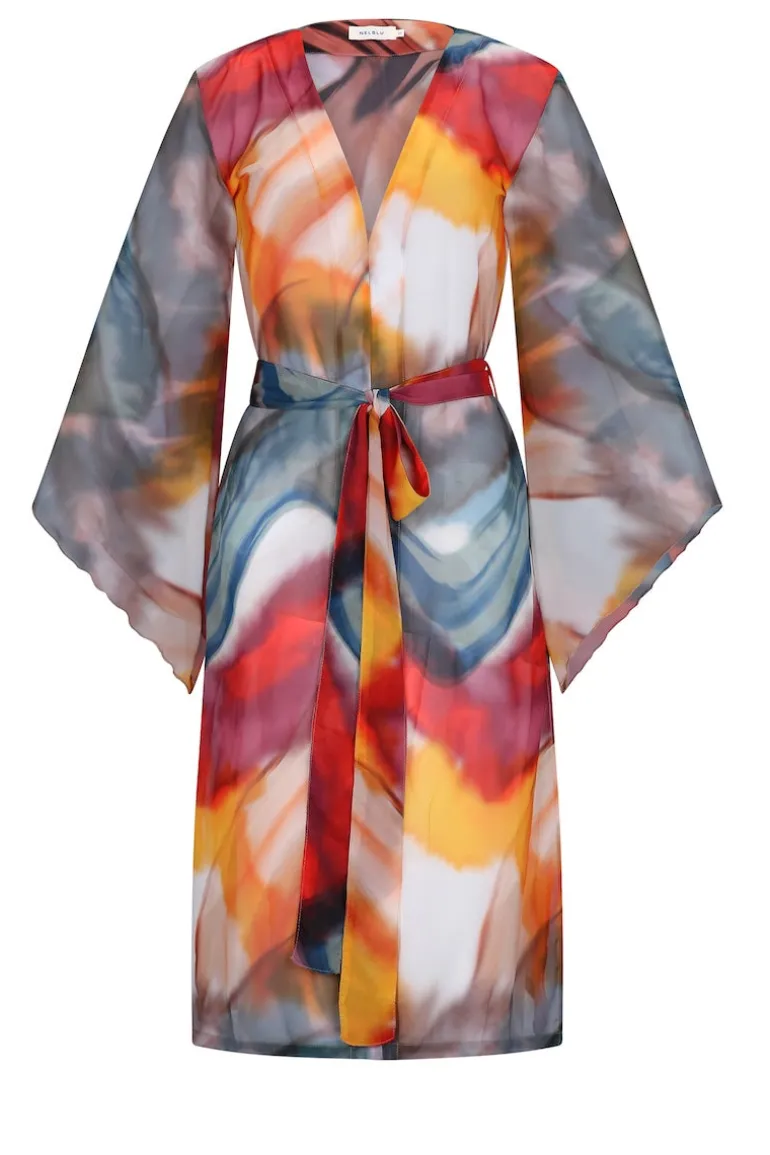 Swimwear<CULT MIA KIMONO IN PRINT ROJO Print rosa