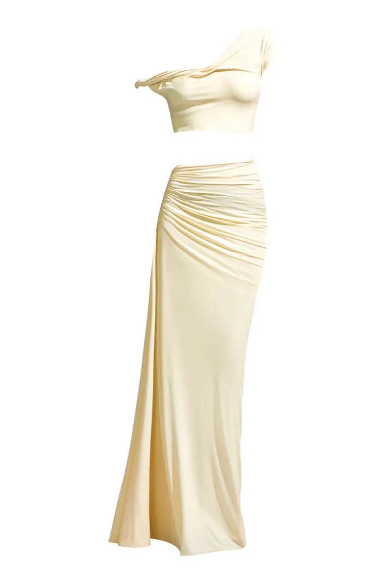 Outfit Sets<CULT MIA KIRA TOP AND SKIRT SET Butter Yellow