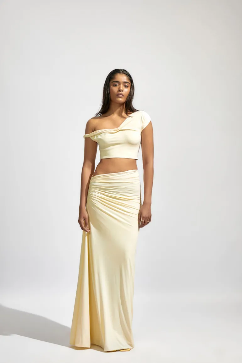 Outfit Sets<CULT MIA KIRA TOP AND SKIRT SET Butter Yellow