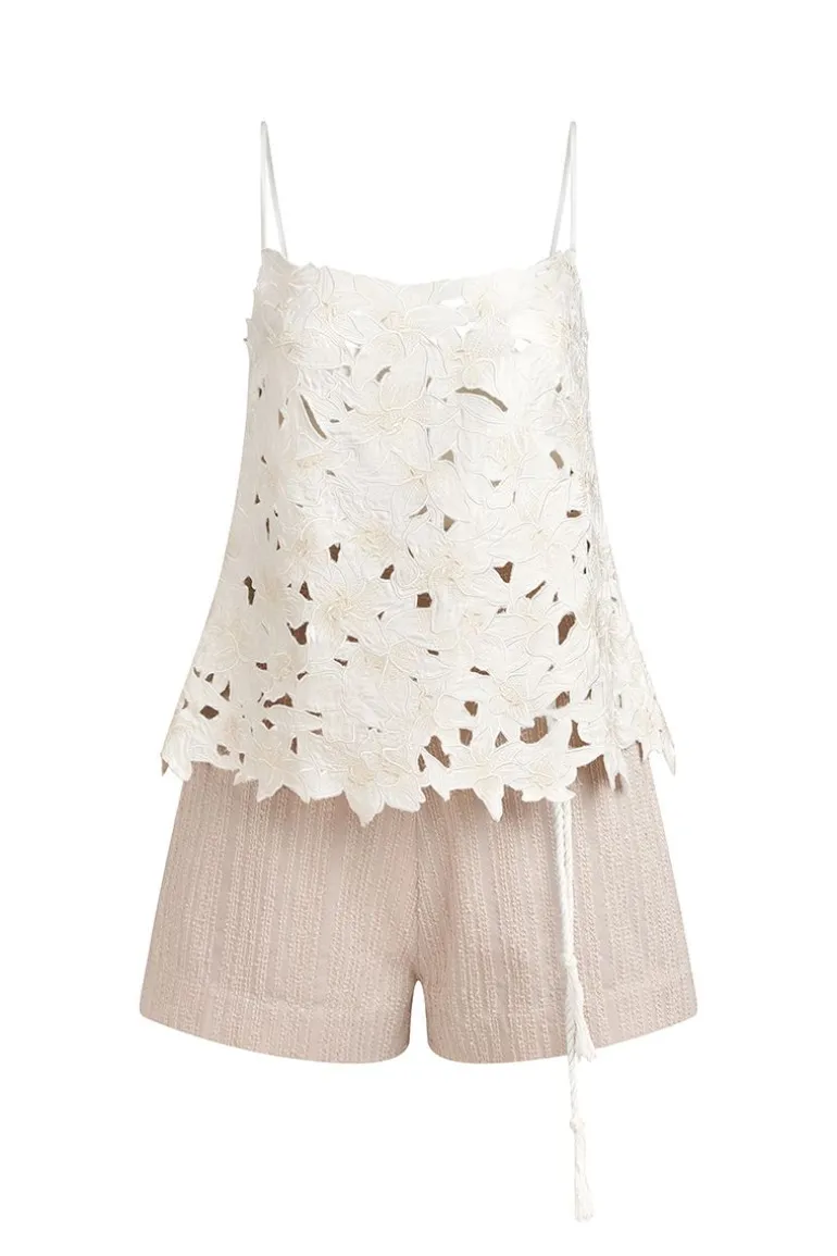 Outfit Sets<CULT MIA LA ARENA WHITE AND BEIGE OUTFIT SET White & Beige