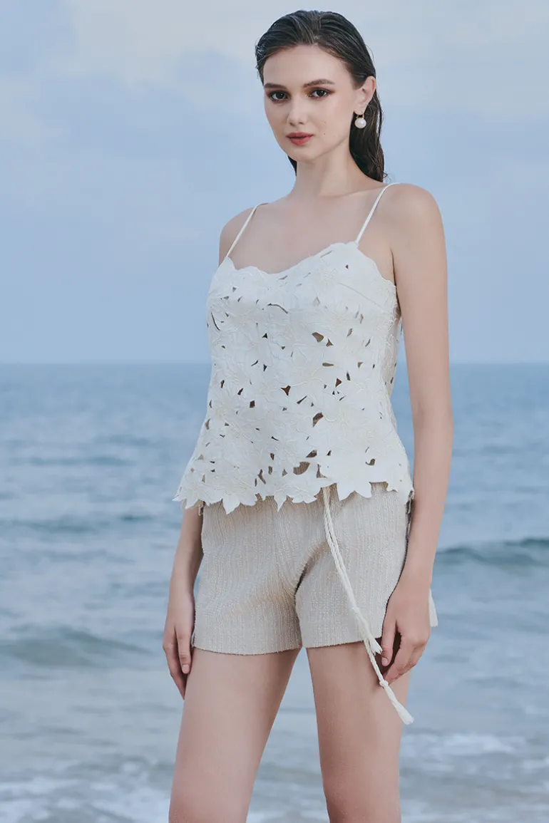 Outfit Sets<CULT MIA LA ARENA WHITE AND BEIGE OUTFIT SET White & Beige