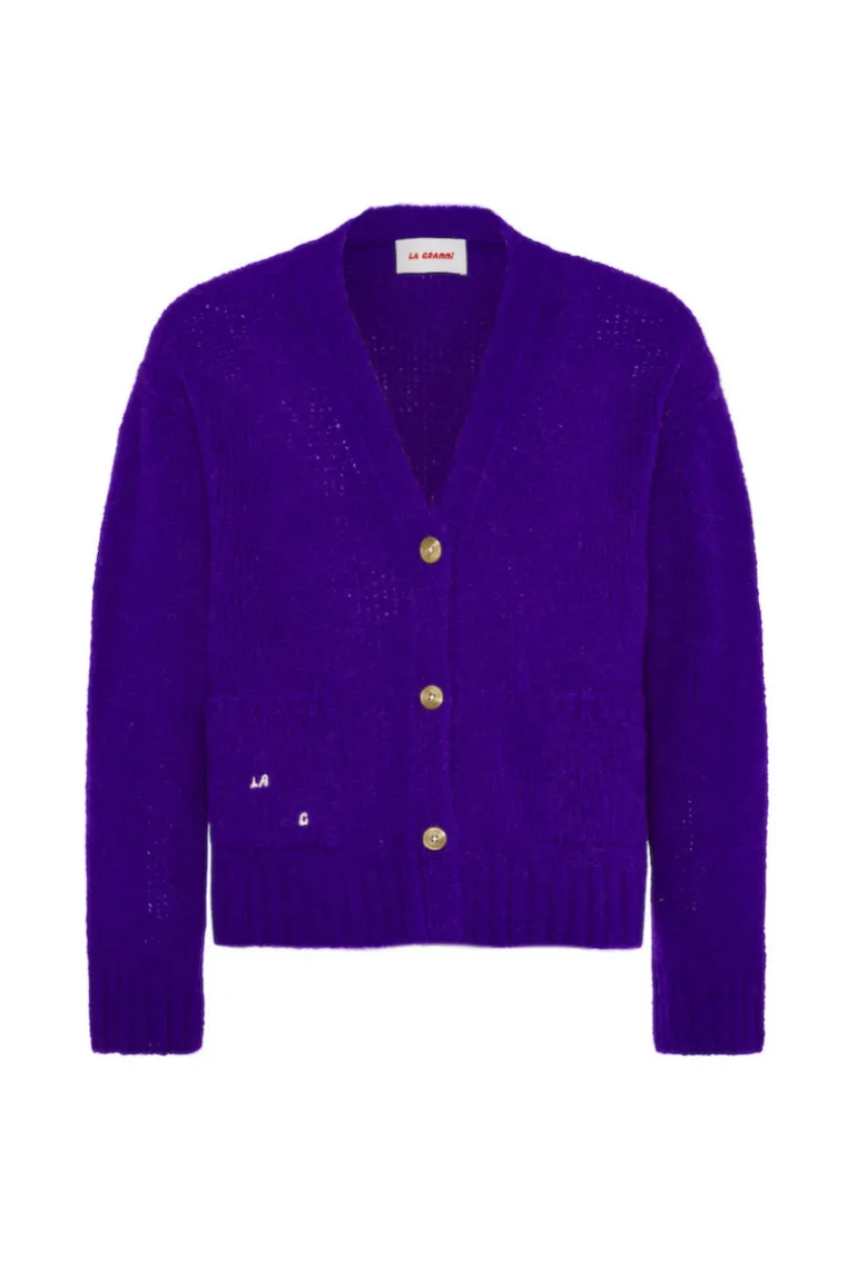 Knitwear<CULT MIA LA G KNITTED CARDIGAN Purple