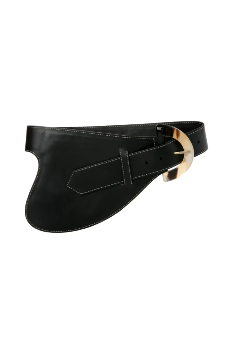 Belts<CULT MIA LA JEFA LEATHER BELT Black