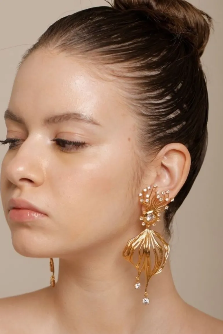 Earrings<CULT MIA LABYRINTH EARRINGS Gold