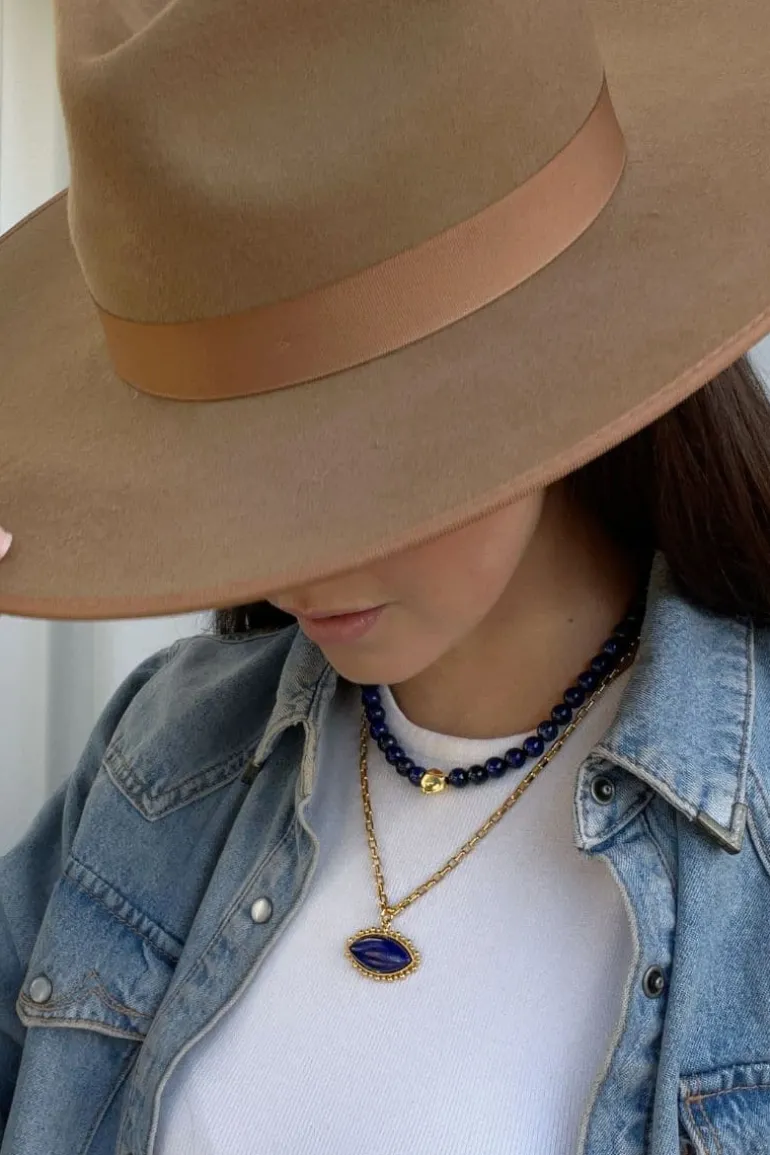 Necklaces<CULT MIA LAPIS TOKYO CHOKER Blue/Gold
