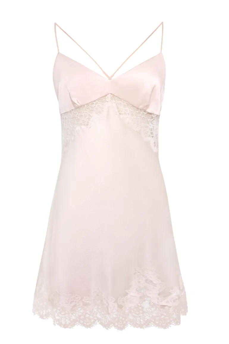 Dresses | Mini Dresses<CULT MIA LATICA LACE-TRIMMED SLIP DRESS IN PINK Petal Pink