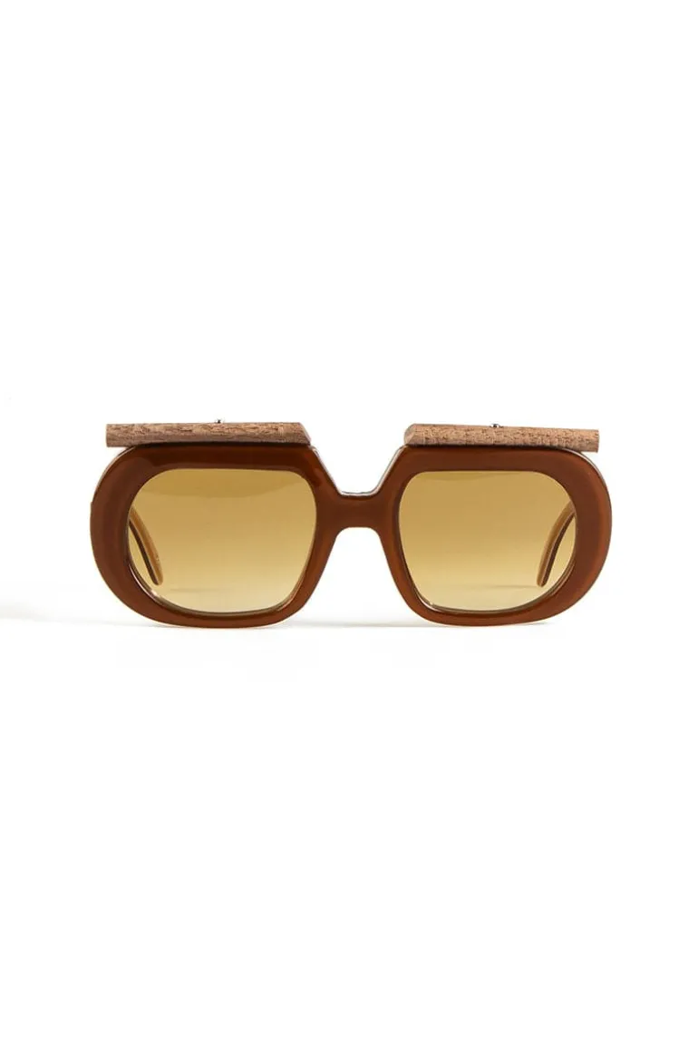 Sunglasses<CULT MIA SOUL W3 ACETATE SUNGLASSES Latte Brown