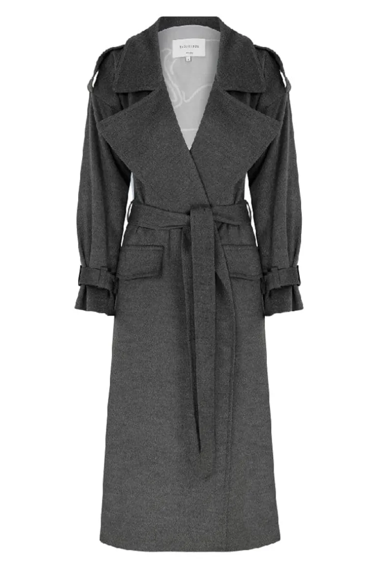 Coats<CULT MIA LAURA CASHMERE OVERSIZE COAT Gray
