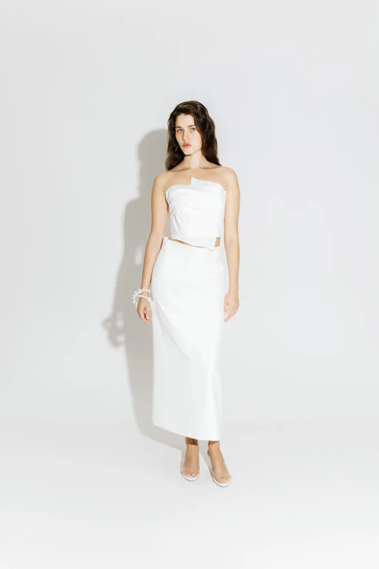 Skirts<CULT MIA LEEDS MIDI SKIRT White