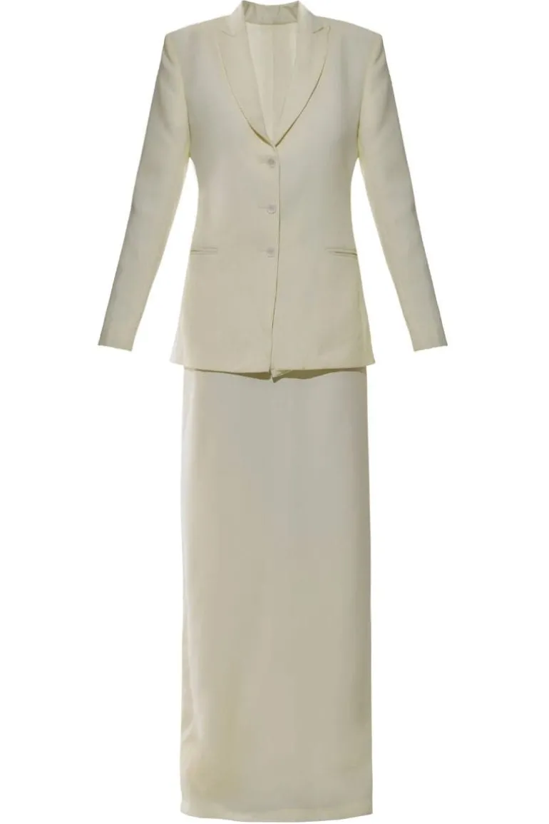 Outfit Sets<CULT MIA LENA BLAZER AND SKIRT SET Off White