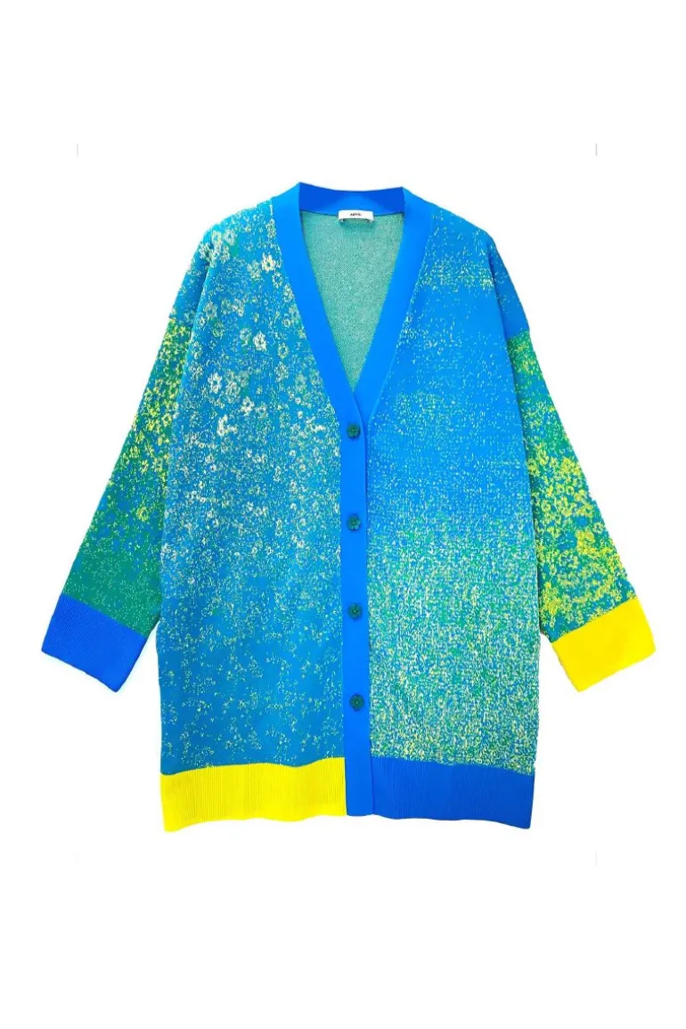 Knitwear<CULT MIA LET'S BREATHE ECO CARDIGAN Blue
