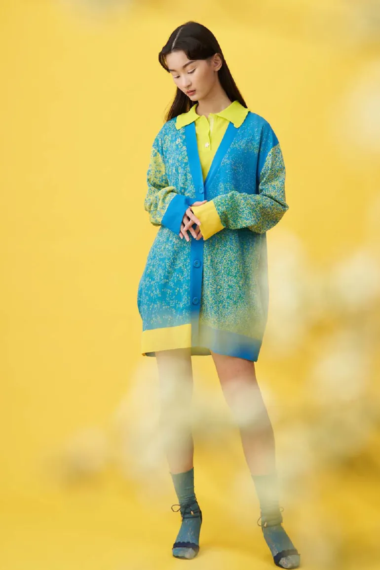 Knitwear<CULT MIA LET'S BREATHE ECO CARDIGAN Blue