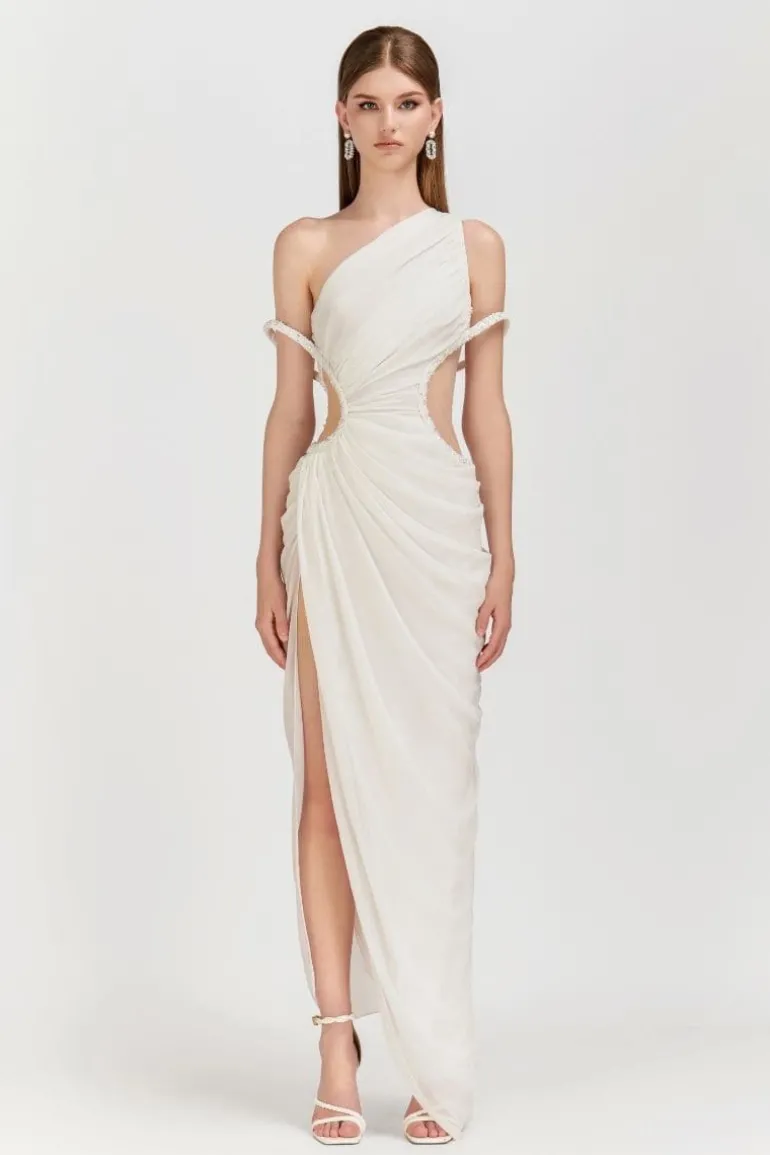 Dresses | Gowns<CULT MIA LEWIS ASYMMETRIC CUT-OUT MAXI DRESS White