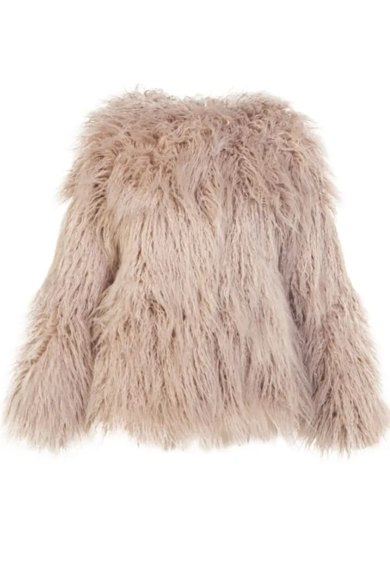 Jackets<CULT MIA FAUX FUR JACKET Light Pink