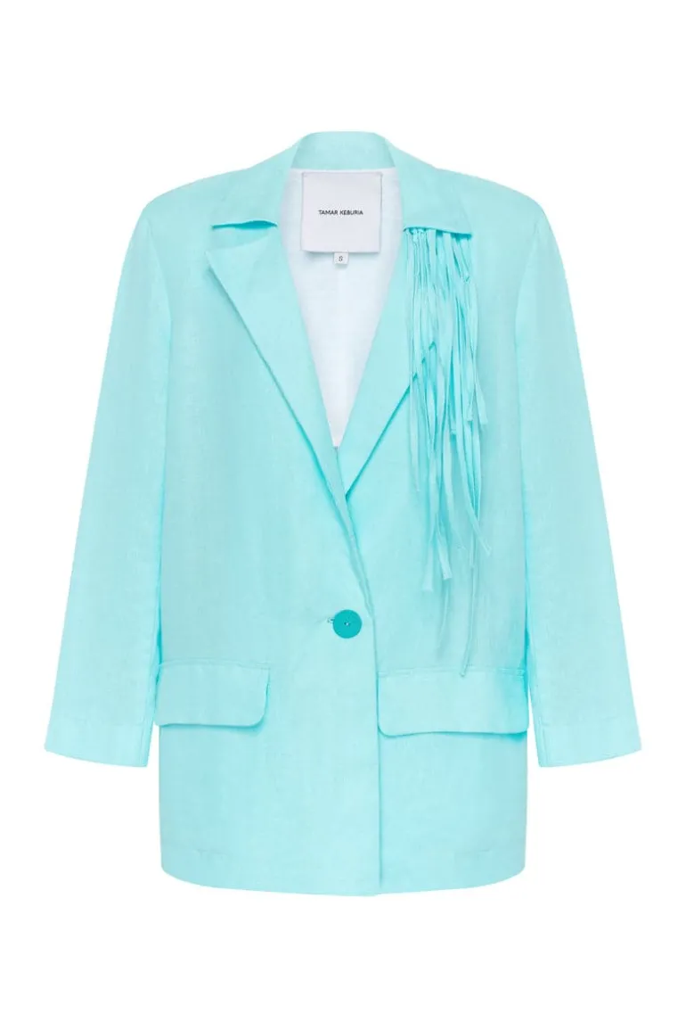 Blazers<CULT MIA OVERSIZED SINGLE-BREASTED BLAZER Light turquoise