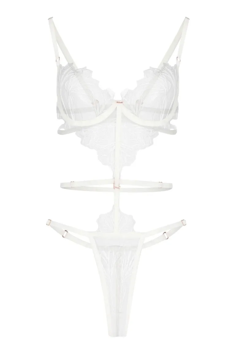 Lingerie<CULT MIA LILY BODYSUIT IN White