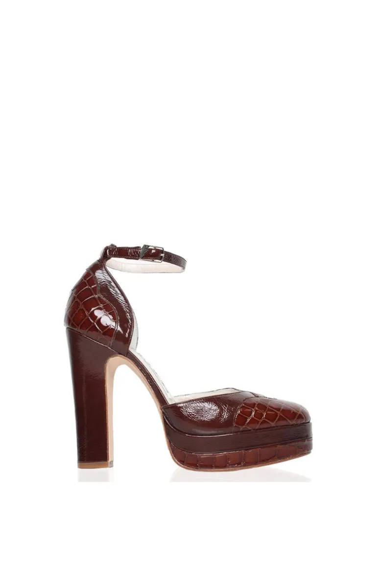 Heels<CULT MIA LILY PLATFORM BLOCK HEEL IN Brown