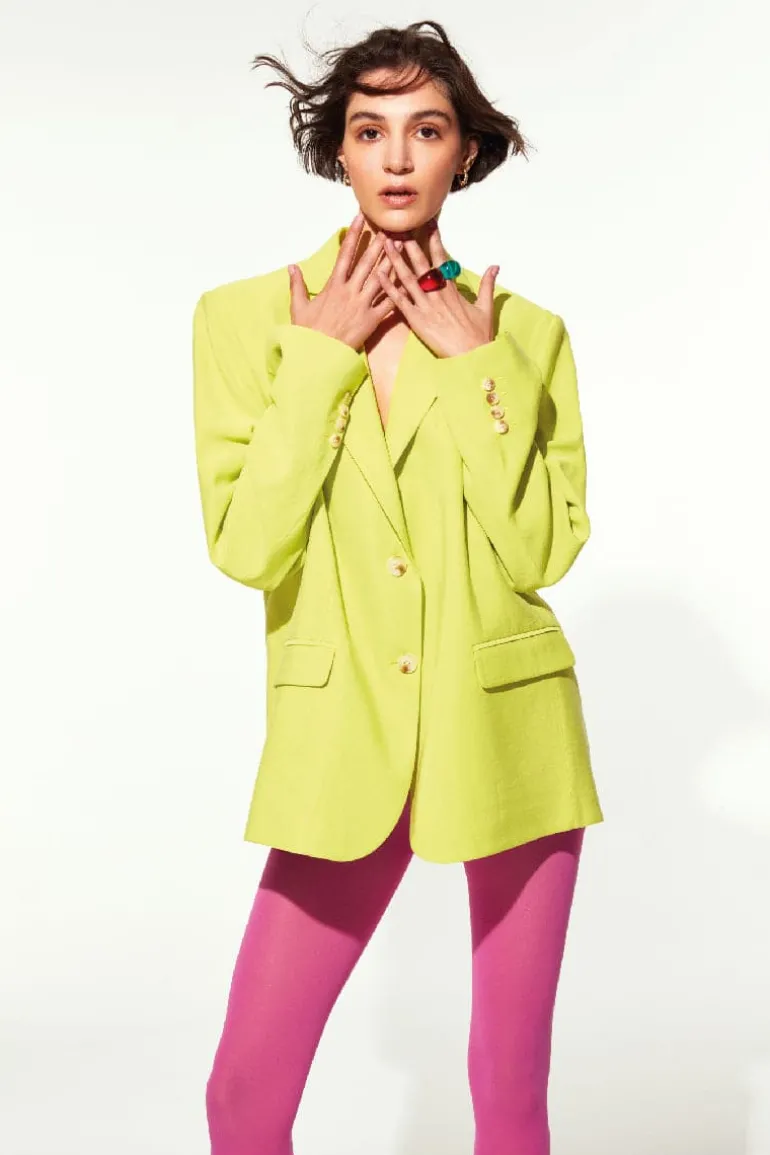 Blazers<CULT MIA BOXY OVERSIZE JACKET Lime