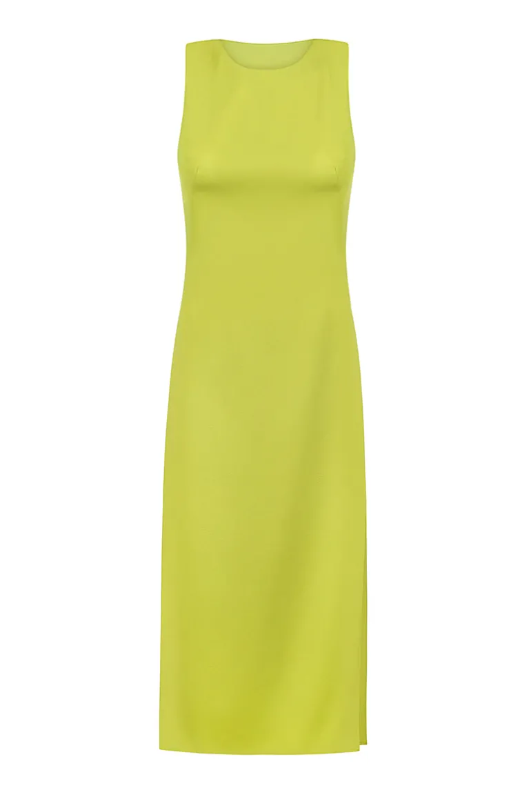 Dresses | Midi Dresses<CULT MIA LIME CUT BACK MIDI DRESS Lime punch