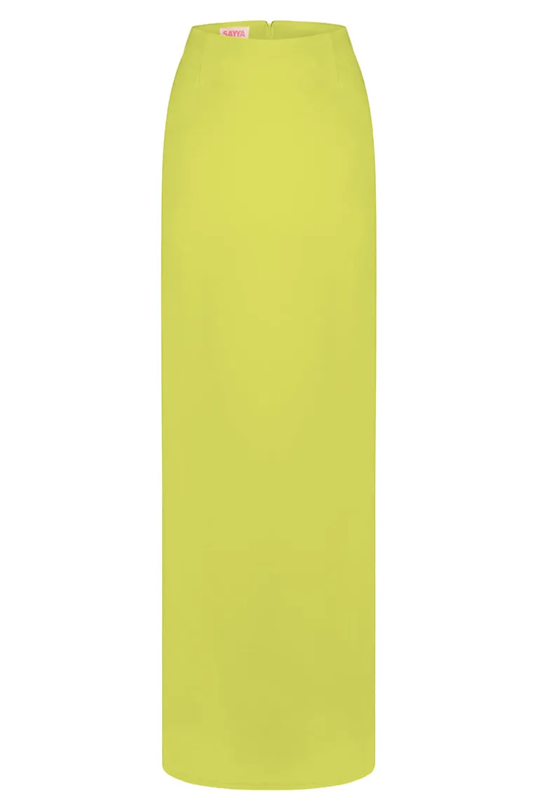 Skirts<CULT MIA LIME MAXI SKIRT Lime punch