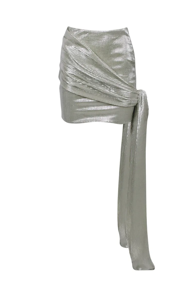 Skirts<CULT MIA LIMON MINI SKIRT Black, Silver