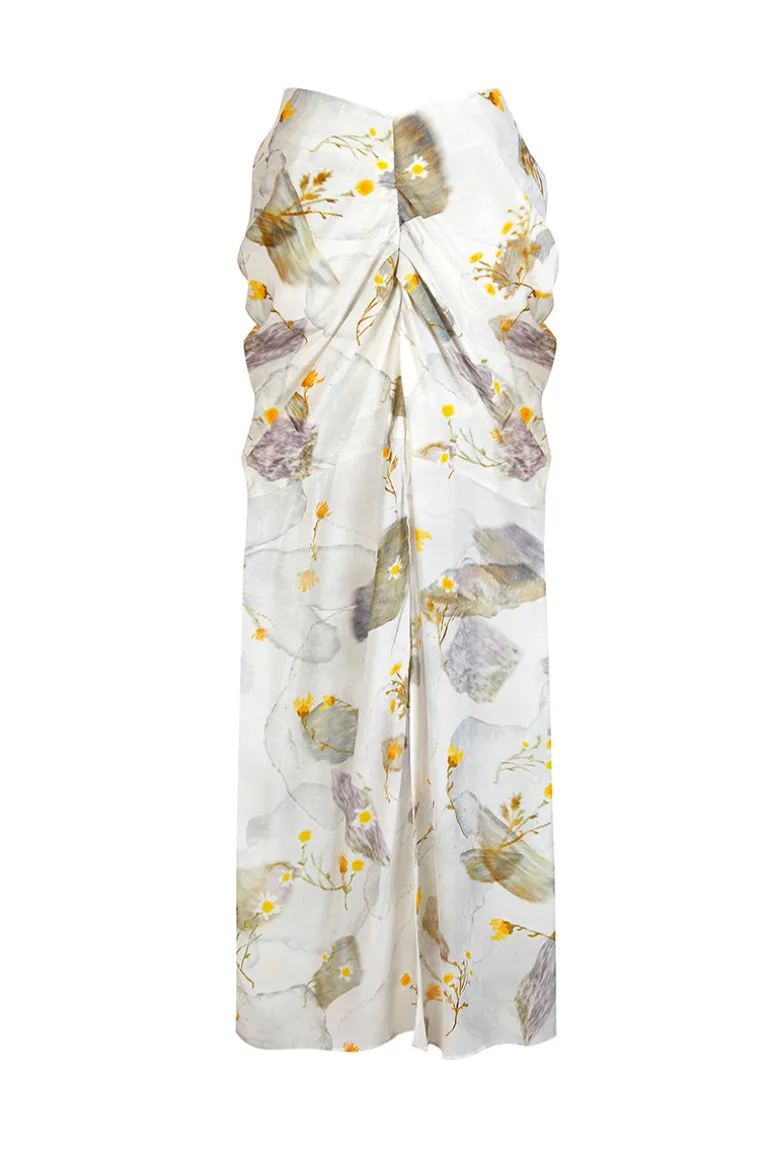 Skirts<CULT MIA LINDA FLORAL MAXI SKIRT White