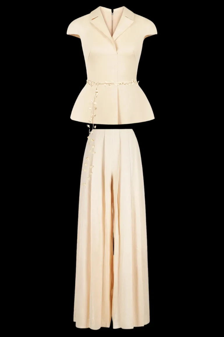 Outfit Sets<CULT MIA LINEN CONVALLARIA BLAZER AND LINEN PANTS Beige