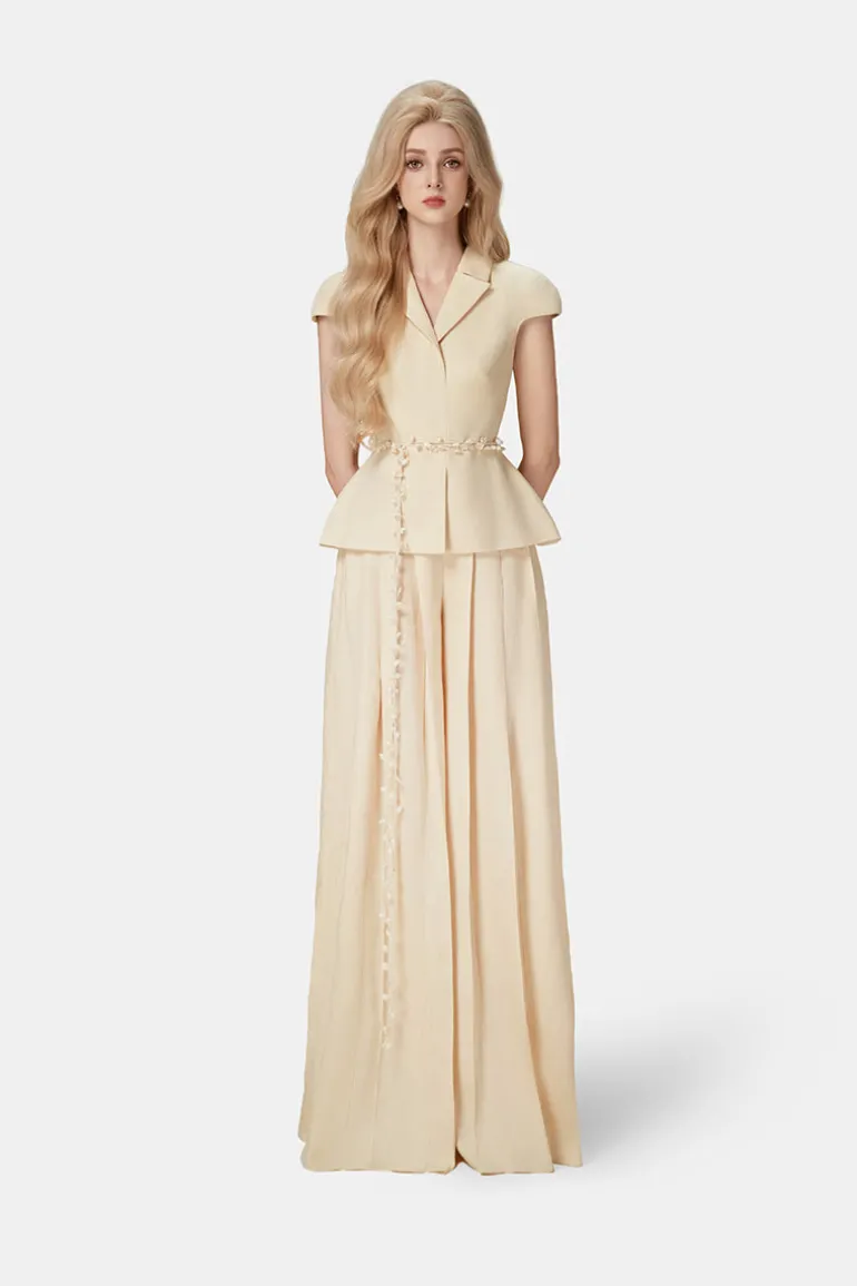Outfit Sets<CULT MIA LINEN CONVALLARIA BLAZER AND LINEN PANTS Beige