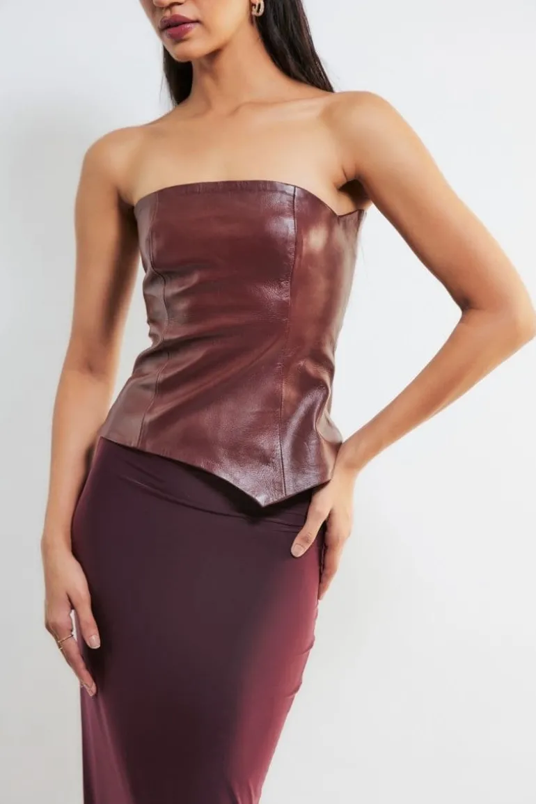 Outfit Sets<CULT MIA LINNEA CORSET TOP AND SKIRT SET Cherry Red