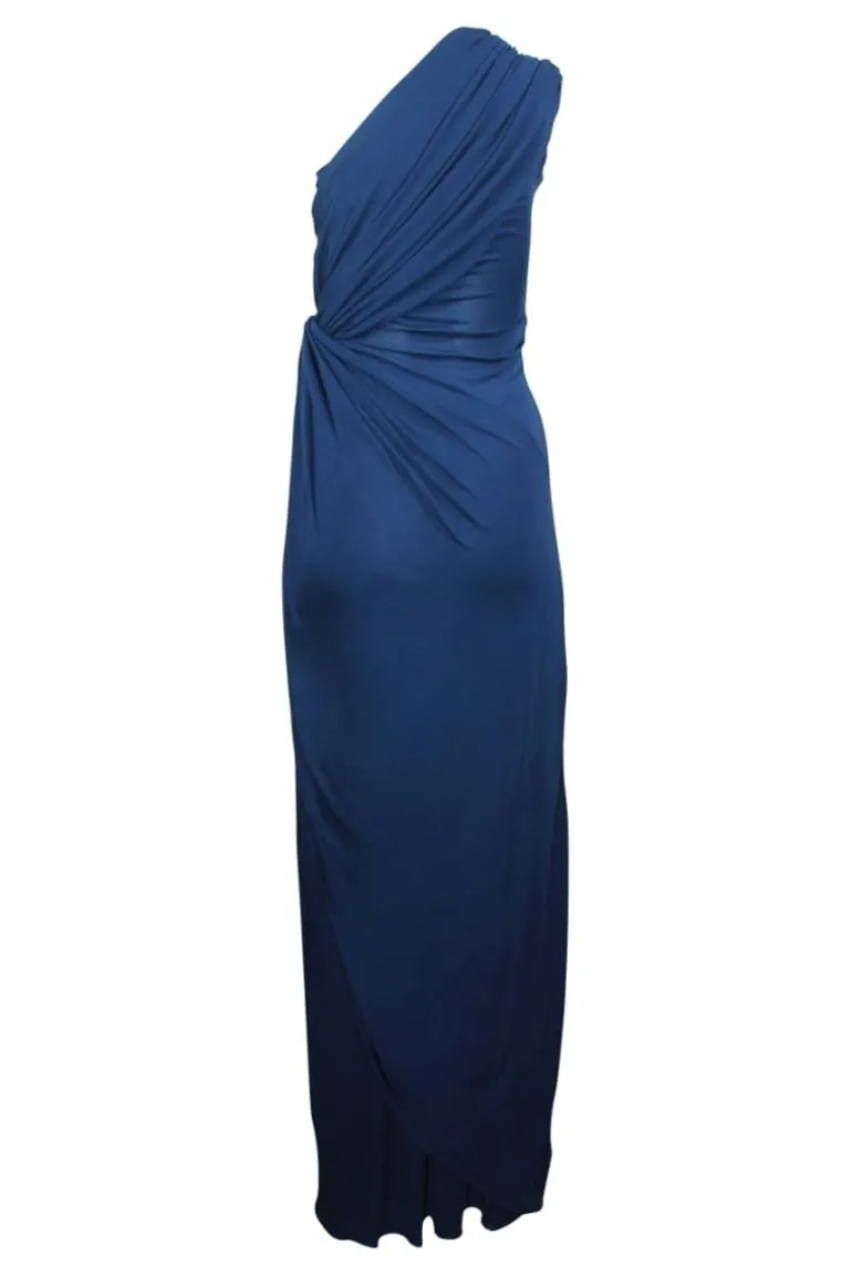 Dresses | Gowns<CULT MIA LISETTE DRAPED ONE-SHOULDER FULL DRESS Navy