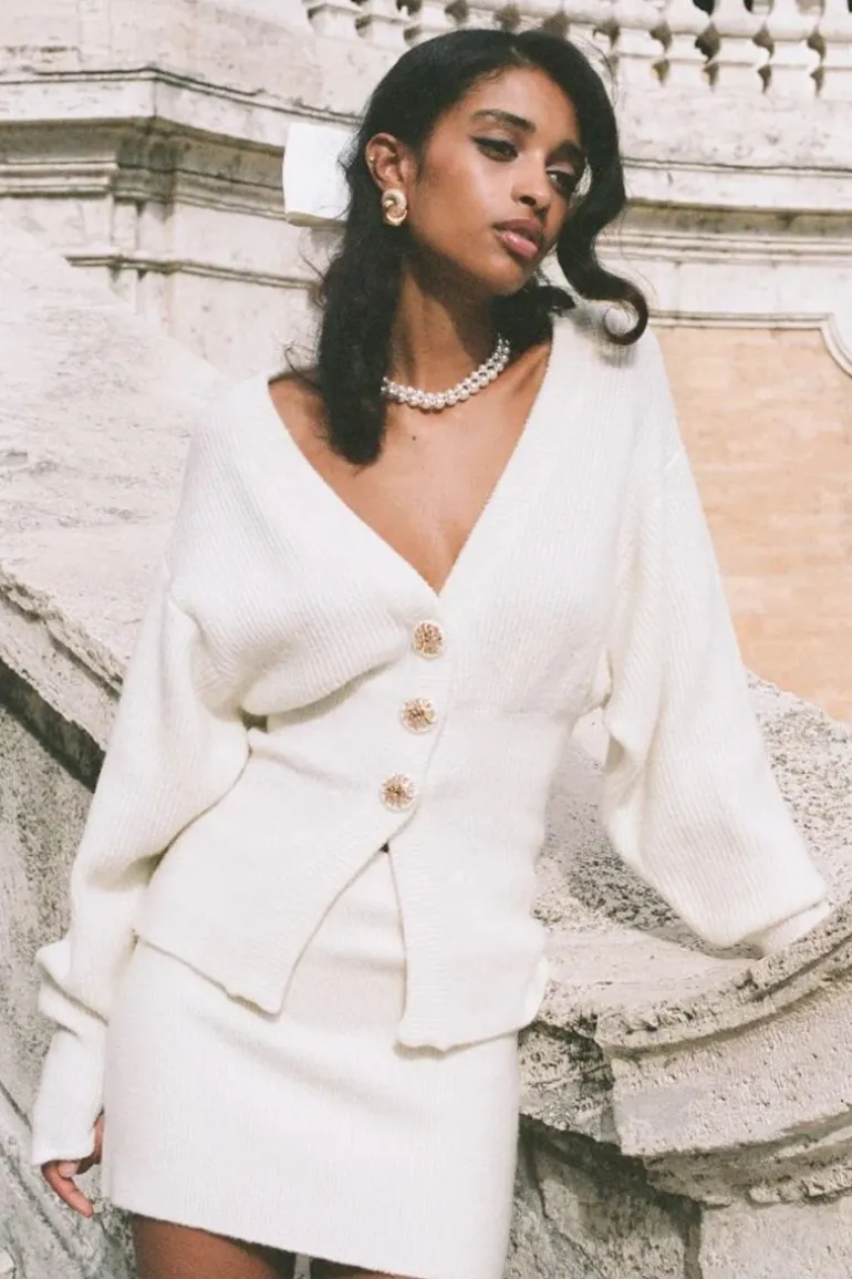 Knitwear<CULT MIA LIZA CARDIGAN White