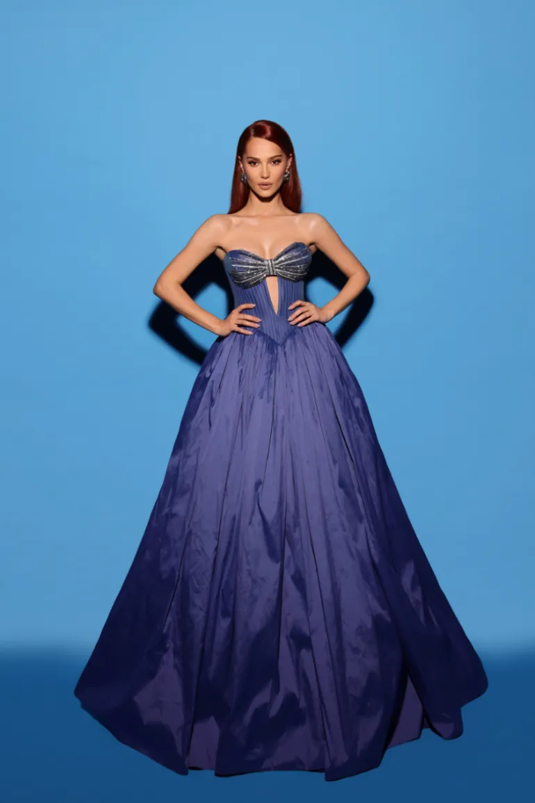 Dresses | Gowns<CULT MIA LIZZIE STRAPLESS GOWN Bijou Blue