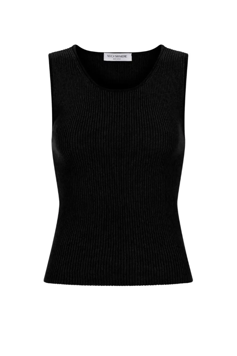 Tops<CULT MIA LOLA CASHMERE TANK TOP IN Black
