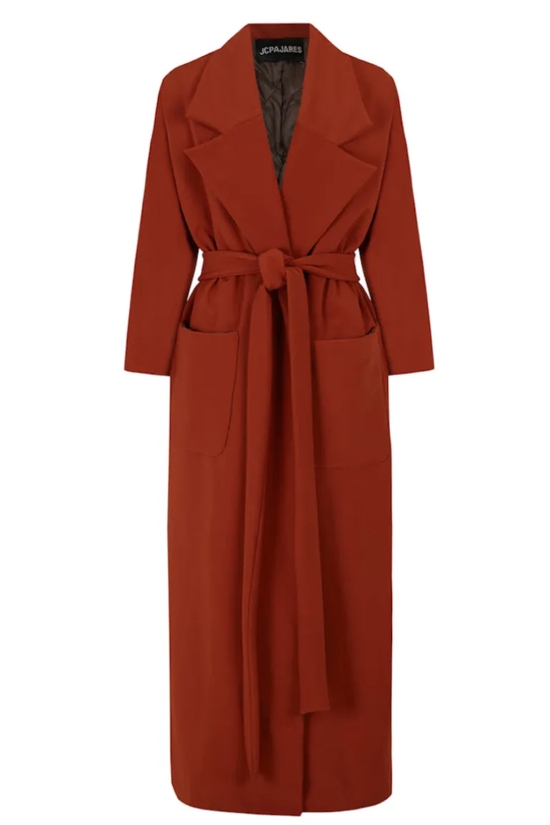 Coats<CULT MIA LONG COAT WITH SIDE POCKETS Orange