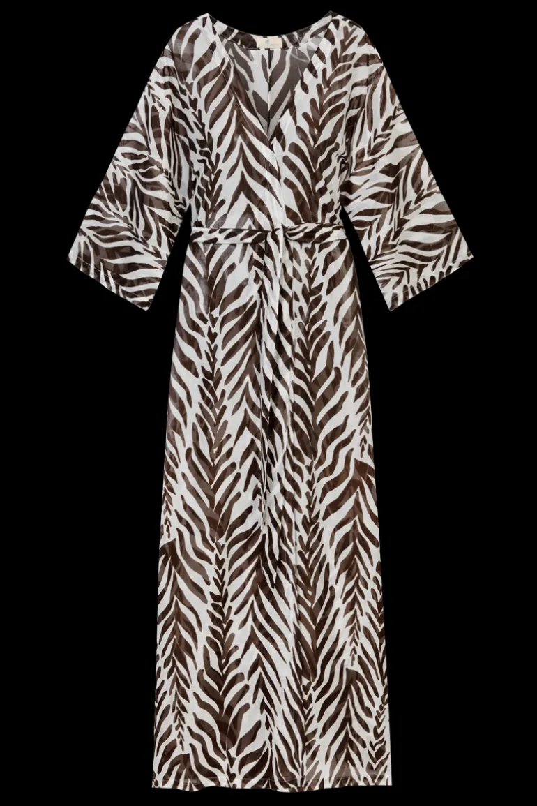 Swimwear<CULT MIA LONG KIMONO IN Bronze Waves
