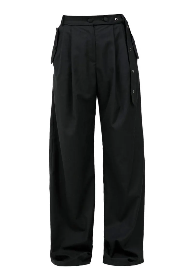 Pants<CULT MIA LOOSE PANTS Black