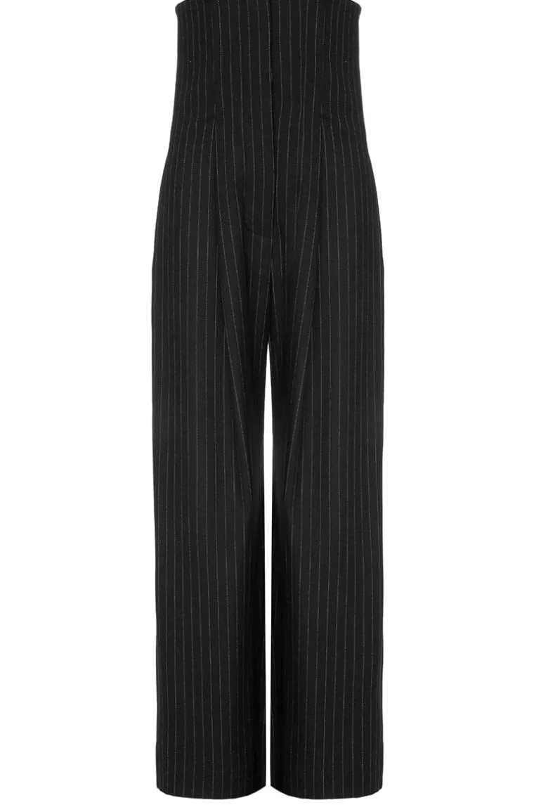 Pants<CULT MIA LOOSE CORSET PANTS Black