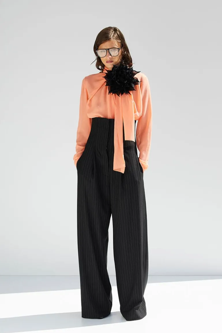 Pants<CULT MIA LOOSE CORSET PANTS Black